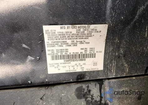 2015 Ford Taurus Limited z USA, uszkodzony, nr VIN 1FAHP2F85FG108840